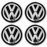 Ficha técnica e caractérísticas do produto Kit Calota Miolo De Roda Vw Gol G6 Emblema Cromado 55mm