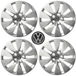 Ficha técnica e caractérísticas do produto Kit Calotas Grid Aro 15 Vw Spacefox 2015 16 C/ Emblema