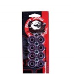 Kit com 8 Rolamentos de Skate e 4 Espaçadores Black Sheep Abec 1