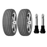 Ficha técnica e caractérísticas do produto Kit com 2 Pneu Aro 16 S Michelin - 205/55 - Primacy 3 - 91V (Lançamento Michelin) e 2 Bicos de Pressão Cromados para Pneu