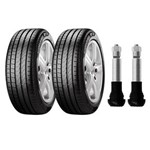 Ficha técnica e caractérísticas do produto Kit com 2 Pneus Pirelli - 195/50 - Cinturato P7 - 84H e 2 Bicos de Pressão Cromados para Pneu