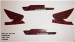 Ficha técnica e caractérísticas do produto Kit de Adesivos Cg 125 Fan Ks 12 - Moto Cor Vermelha - 1034 - Jotaesse