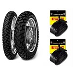 Ficha técnica e caractérísticas do produto Kit de Pneus 130/80-17 + 90/90-21 Metzeler Enduro 3 + Camaras de Ar