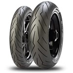 Ficha técnica e caractérísticas do produto Kit Par Pneu Pirelli 160-60-17 e 120-70-17 Diablo Rosso III Sem Câmara