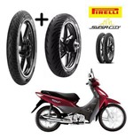 Ficha técnica e caractérísticas do produto Kit Pneu Honda Biz 125 Todas Dianteiro e Traseiro Pirelli