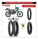 Ficha técnica e caractérísticas do produto Kit Pneu Honda Nx 150/ Nx 200 Dianteiro e Traseiro Duna - Levorin