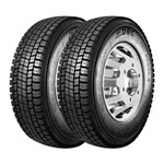 Kit 2 Pneus Drc Aro 22,5 295/80r22,5 D-721 18 Lonas 152/149m Borrachudo