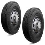 Kit 2 Pneus Goodyear 900-20 Plg8 Papaléguas 14 Lonas Dianteiros para Caminhão e Ônibus