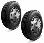 Ficha técnica e caractérísticas do produto Kit 2 Pneus Goodyear Aro 17.5 215/75R17.5 126F Steelmark AGS Dianteiro Caminhão e Ônibus