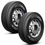 Ficha técnica e caractérísticas do produto Kit 2 Pneus Goodyear Aro 22.5 295/80R22.5 152/148K KMax Extreme para Caminhão e Ônibus