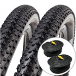 Ficha técnica e caractérísticas do produto Kit 2 Pneus Maxxis Ikon 29x2.20 Dobrável Kevlar e 2 Câmaras Pirelli Válvula Presta 48mm Preto