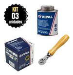 Ficha técnica e caractérísticas do produto Kit Remendo Vipal R-01 + Cola a Frio Cv-00 + Rodilho 8mm