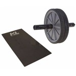 Kit Roda Abdominal Exercícios Lombar Colchonete Eva 20 Mm