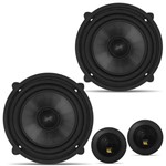 Ficha técnica e caractérísticas do produto Kit 2 Vias 5 Bravox Black CS50BK 130W RMS