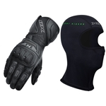 Luva X11 Impact 2 Cano Longo Couro Com Proteção + Balaclava X11