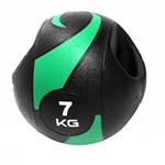 Ficha técnica e caractérísticas do produto Medicine Ball 7 Kg com Pegada Cor Verde com Preto Liveup