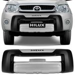 Ficha técnica e caractérísticas do produto Overbumper Hilux SR SRV 2009 2010 2011 Preto com Prata Front Bumper Serve Adaptação Hilux 2005 a 08