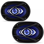 Ficha técnica e caractérísticas do produto Par Alto Falantes Quadriaxial 6x9 Pol Azul Hurricane 180w Rms 4 Ohms