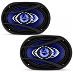 Ficha técnica e caractérísticas do produto Par Alto Falantes Quadriaxial 6x9 Pol Azul Hurricane 65W Rms 4 Ohms