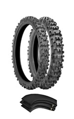 Par de Pneus e Câmaras Cross Crf Ktm Traseiro 100/100-18 e Dianteiro 80/100-21 Tmx - Technic