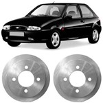 Ficha técnica e caractérísticas do produto Par Disco Freio Ford Fiesta 95 a 2001 Dianteiro Sólido Trw