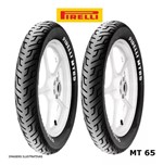 Ficha técnica e caractérísticas do produto Par Pneu 275-18 + 100/90-18 Pirelli Mt 65 Original