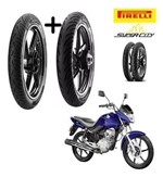 Ficha técnica e caractérísticas do produto Par Pneu Honda Cg 125 Titan Dianteiro Traseiro Pirelli S/cam