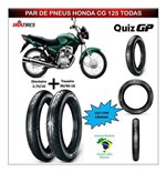 Ficha técnica e caractérísticas do produto Par Pneu Honda Cg 125 Titan / Fan 125 Todas Dianteiro Tras - Ira