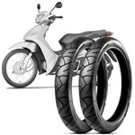 Ficha técnica e caractérísticas do produto Par Pneu Moto Biz 100 Levorin 60/100-17 33L 80/100-14 49L Street Runner