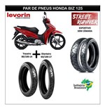 Ficha técnica e caractérísticas do produto Par Pneus Honda Biz 125 Street Runner - Levorin