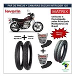 Ficha técnica e caractérísticas do produto Par Pneus Suzuki Intruder 125 Matrix + Camara - Levorin