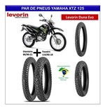Ficha técnica e caractérísticas do produto Par Pneus Yamaha Xtz 125 Medida Original Todo Terreno Duna - Levorin