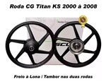 Ficha técnica e caractérísticas do produto Par Roda Titan 125 2000 a 08 Ks Kse Fan08 6p Original Scud