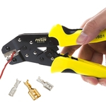 Ficha técnica e caractérísticas do produto Paron Preto Amarelo Liga De Aço Multi-função Jx-1601-2546 Ratchet Pv Conector Terminal De Friso Da Braçadeira