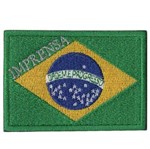 Ficha técnica e caractérísticas do produto Patch Bordado - Bandeira Brasil Imprensa BD50275-5 Termocolante
