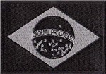 Ficha técnica e caractérísticas do produto Patch Bordado - Bandeira Brasil Negativa BD50046-109 Fecho de Contato