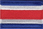 Ficha técnica e caractérísticas do produto Patch Bordado - Bandeira da Costa Rica Pequena BD50228-12P Fecho de Contato