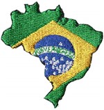 Ficha técnica e caractérísticas do produto Patch Bordado - Mapa Bandeira Brasil BD50087-104 Fecho de Contato