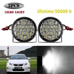 Ficha técnica e caractérísticas do produto 18LED Car Daytime Running luz 2pcs 12V 18LED DRL Rodada Car Fog Lamp condução Daytime Running luz brilhante Branco