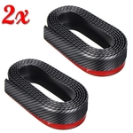 Ficha técnica e caractérísticas do produto 2PCS 2.5m Carbon Car Bumper Bumper Spoiler Lip Protector Splitter Body Guard Chin