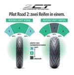 Ficha técnica e caractérísticas do produto Pneu 17 120-70 17 180-55-17 Michelin T Tl 73W Pilot Road 2