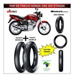 Ficha técnica e caractérísticas do produto Par Pneus Honda Cbx 200 Strada Medida Original Todo Terreno - Ira