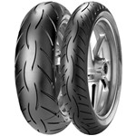 Ficha técnica e caractérísticas do produto 2 Pneu Moto 140/70r17 66h 110/70r17 54h Sportec M5 Interact - Metzeler