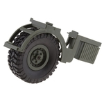 Ficha técnica e caractérísticas do produto Pneu Sobressalente Rc Com Tanque De óleo Para Wpl 1/16 B36 B-36 B36k B36kit Caminhão Militar