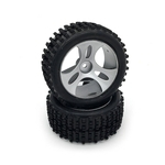 Ficha técnica e caractérísticas do produto Pneus de borracha Metal Jante da roda do veículo pneus para um Wltoys959 1/18 RC Carro