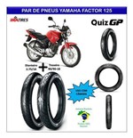 Ficha técnica e caractérísticas do produto Pneus Yamaha Factor 125 Par Diant e Traseiro - Ira