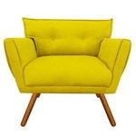 Ficha técnica e caractérísticas do produto Poltrona Decorativa Anitta Suede Amarelo - D`Rossi