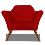 Ficha técnica e caractérísticas do produto Poltrona Decorativa Anitta Corano Vermelho - AM Decor - Vermelho