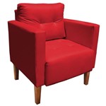 Ficha técnica e caractérísticas do produto Poltrona Decorativa Lívia para Sala e Recepção Corino Vermelho - DRossi