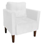 Ficha técnica e caractérísticas do produto Poltrona Decorativa Lívia para Sala e Recepção Suede Branco - D`Rossi